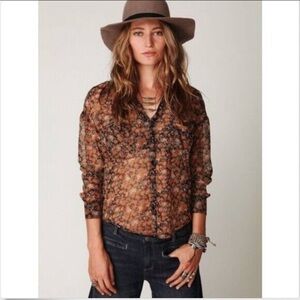 NWOT Free People Easy Rider Blouse